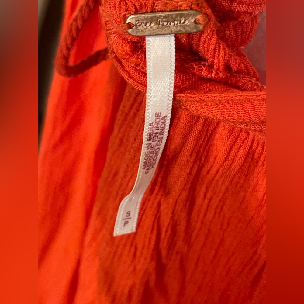 Free People Halter Orange Maxi Dress Women’s Size Small - Picture 3 of 6
